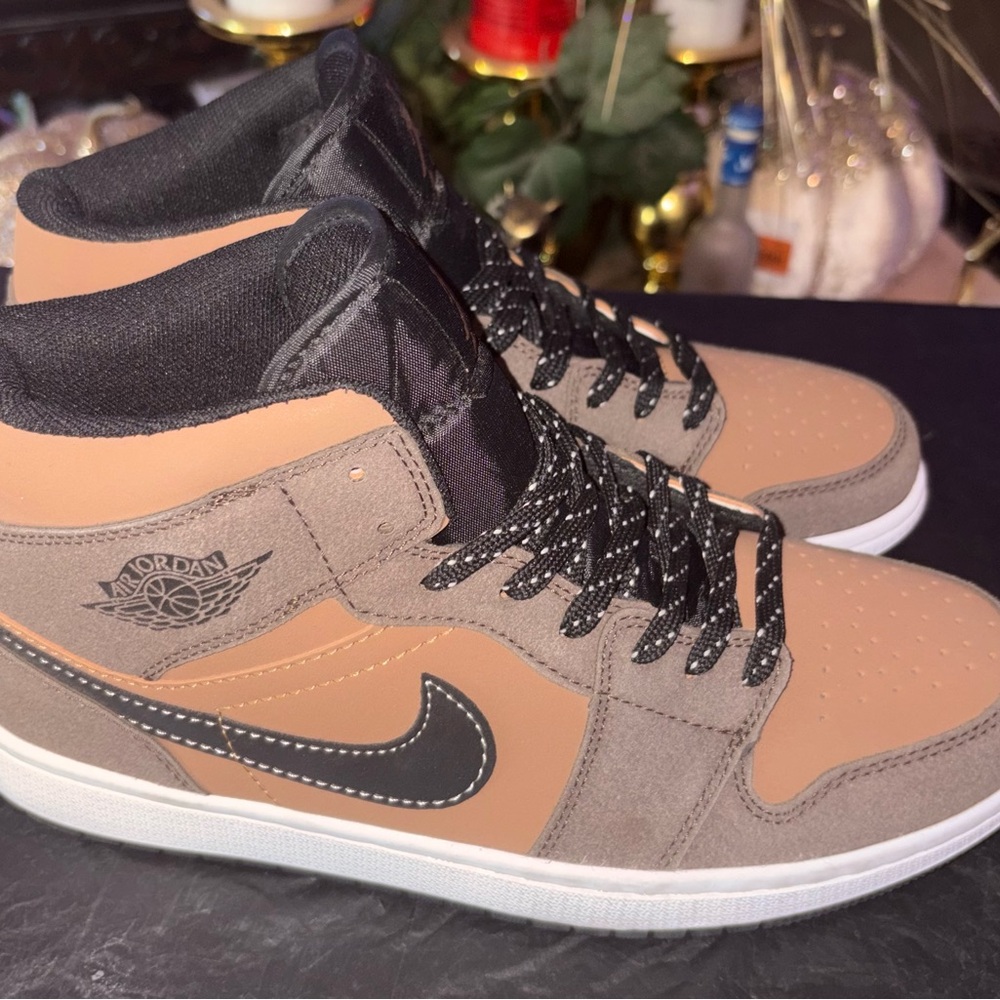 Jordan Mid-Top Sneakers in Brown and Black